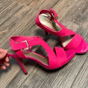 East 5th Hot Pink Dress Sandals